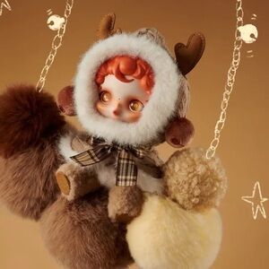 Pop Mart Winter Symphony Plush Skull Panda-wanderers tune